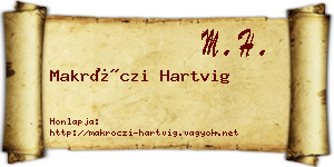 Makróczi Hartvig névjegykártya